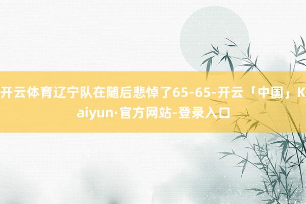 开云体育辽宁队在随后悲悼了65-65-开云「中国」Kaiyun·官方网站-登录入口